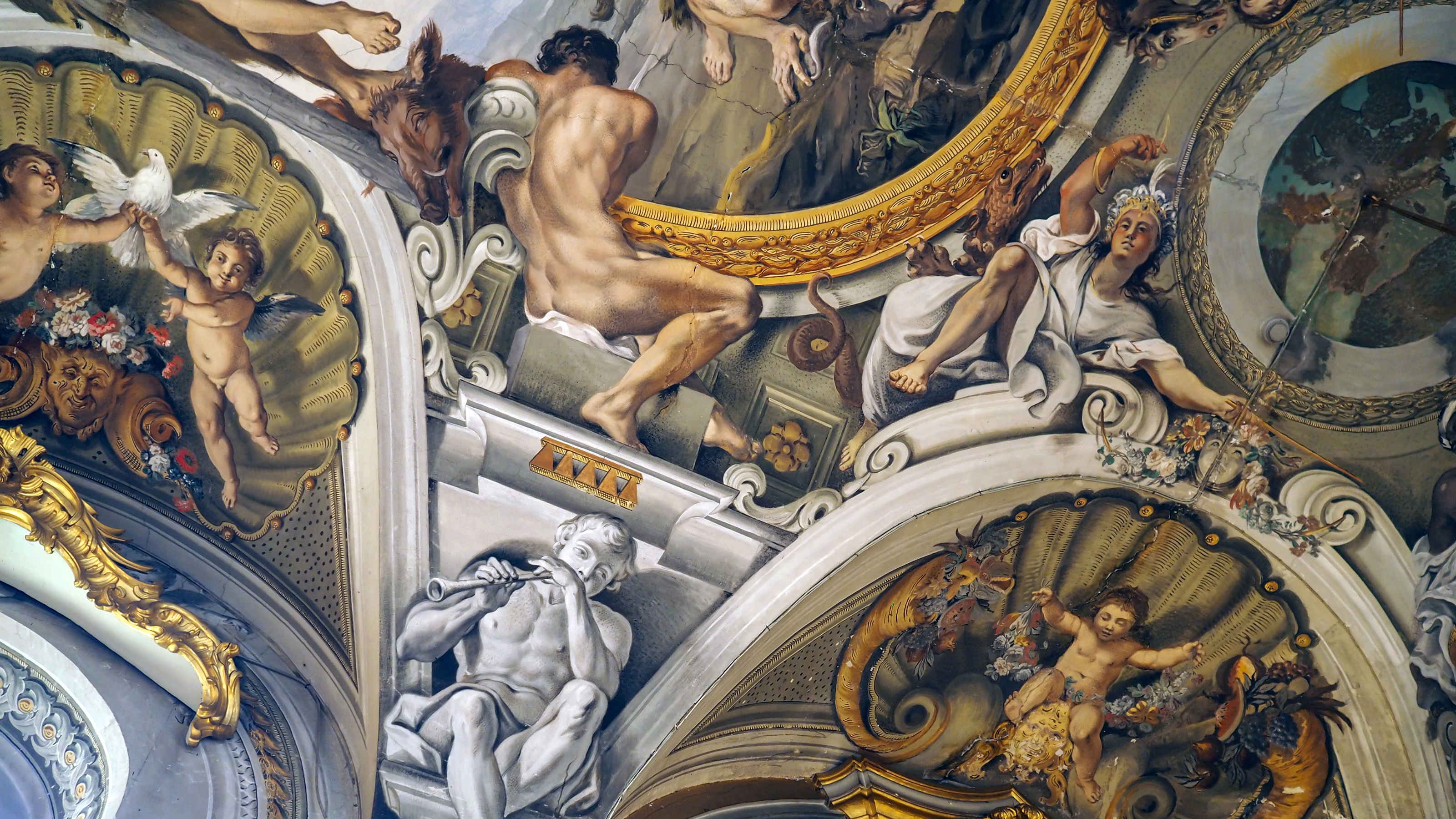 color photograph of a baroque fresco in a Roman palazzo
