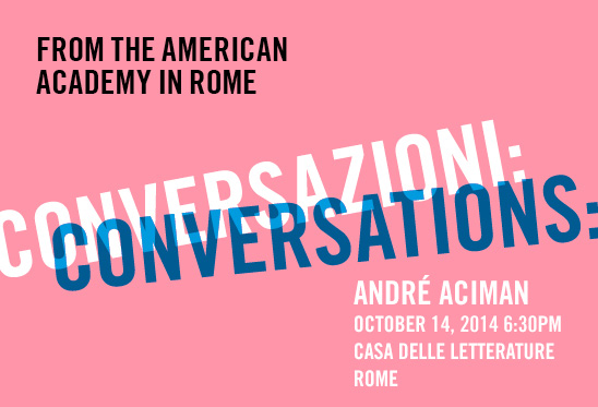 André Aciman in Conversation with Giorgio van Straten André Aciman in Conversation with Giorgio van Straten