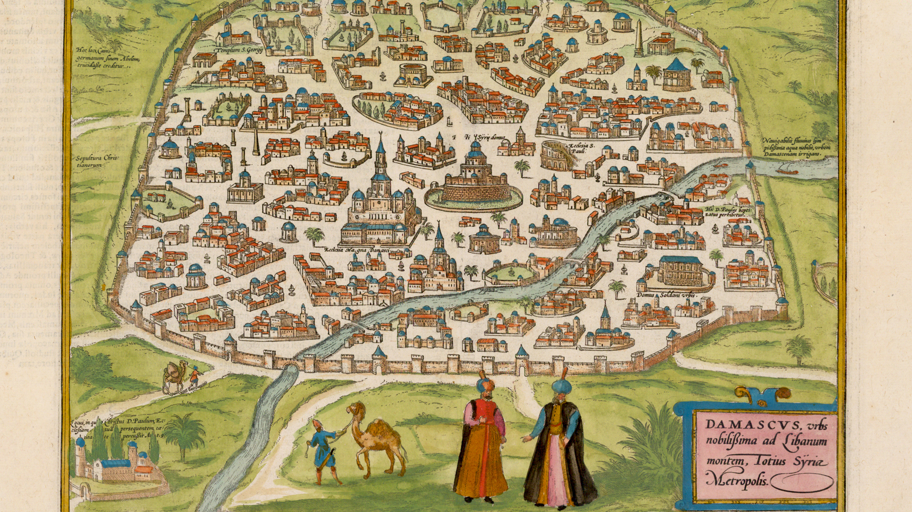 Avinoam Shalem - City Objectified Detail of a 1588 map by Georg Braun and Frans Hogenberg called "A Bird’s-eye view of Damascus"
