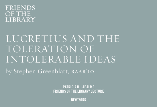 Lucretius and the Toleration of Intolerable Ideas Lucretius and the Toleration of Intolerable Ideas