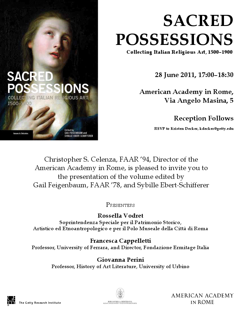 SACRED POSSESSIONS: Collecting Italian Religious Art, 1500–1900 SACRED POSSESSIONS: Collecting Italian Religious Art, 1500–1900