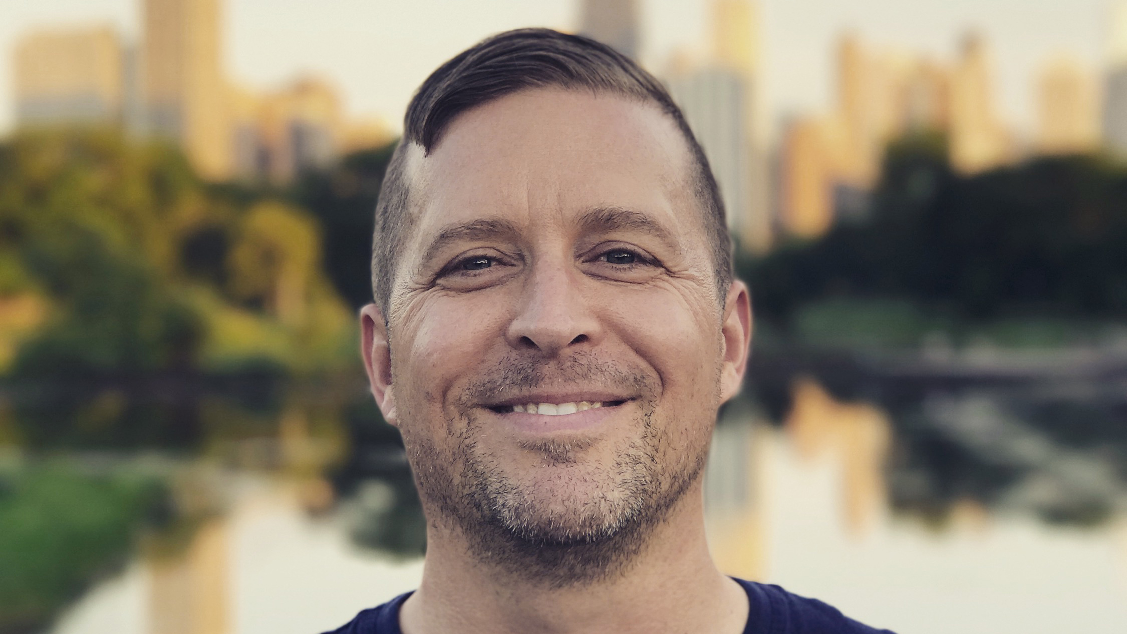 Color portrait of the head of Sinclair Bell