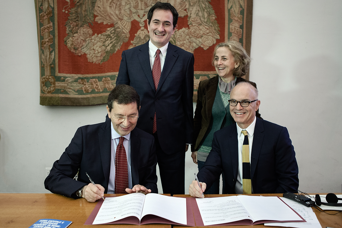 Launching the Centenary from the Capitoline with Ignazio Marino, Mayor of Rome