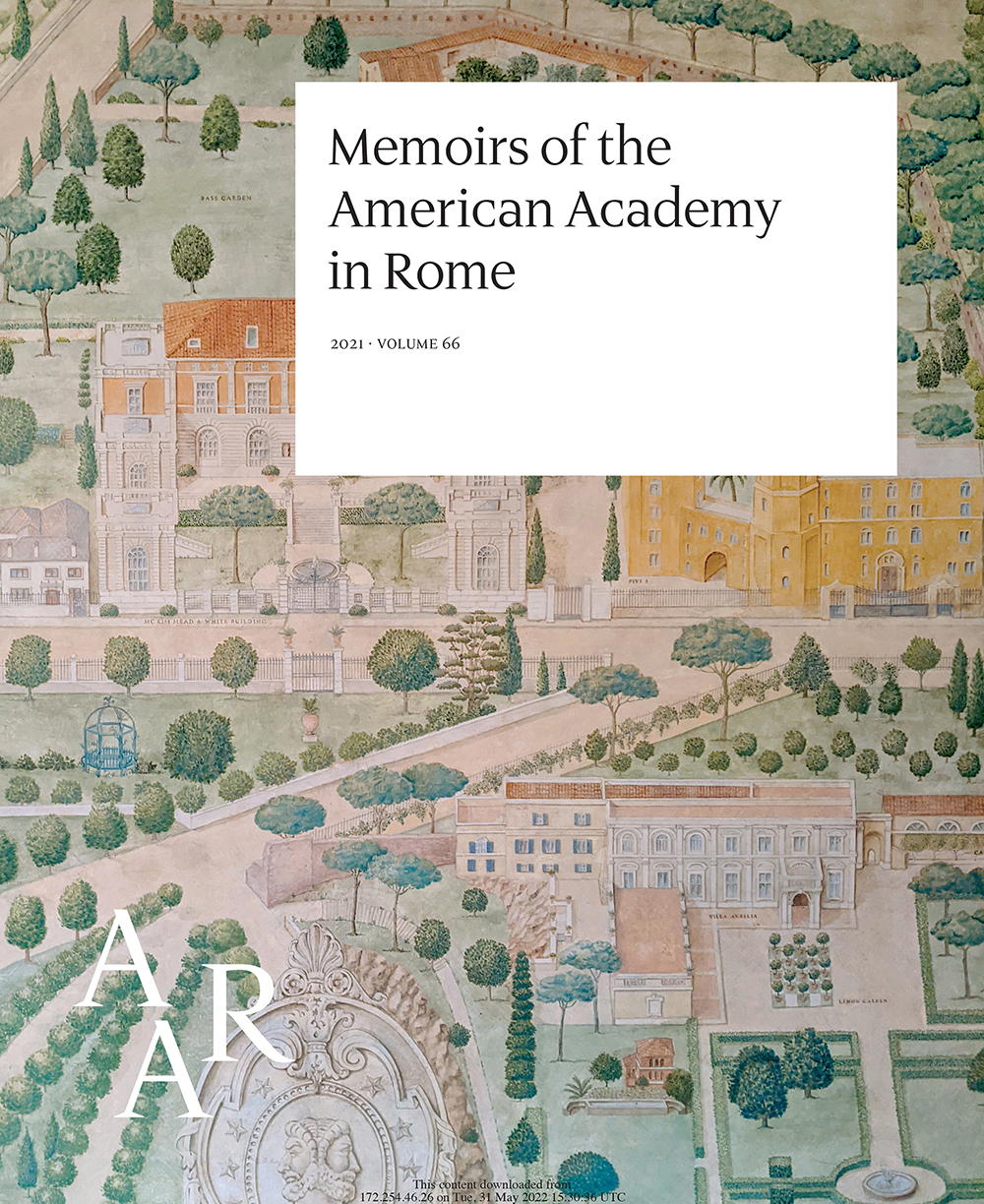 Cover of volume 66 of the Memoirs of the American Academy in Rome