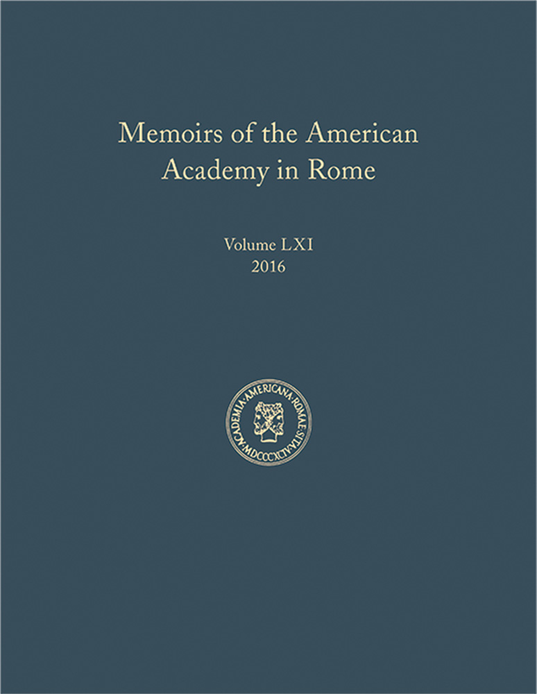 Memoirs of the American Academy in Rome, volume 61