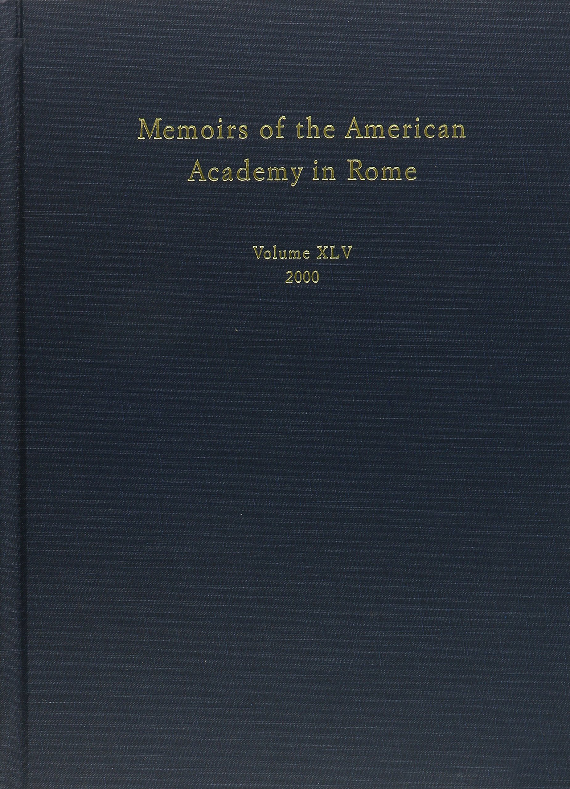 Memoirs Volume 45 - book cover