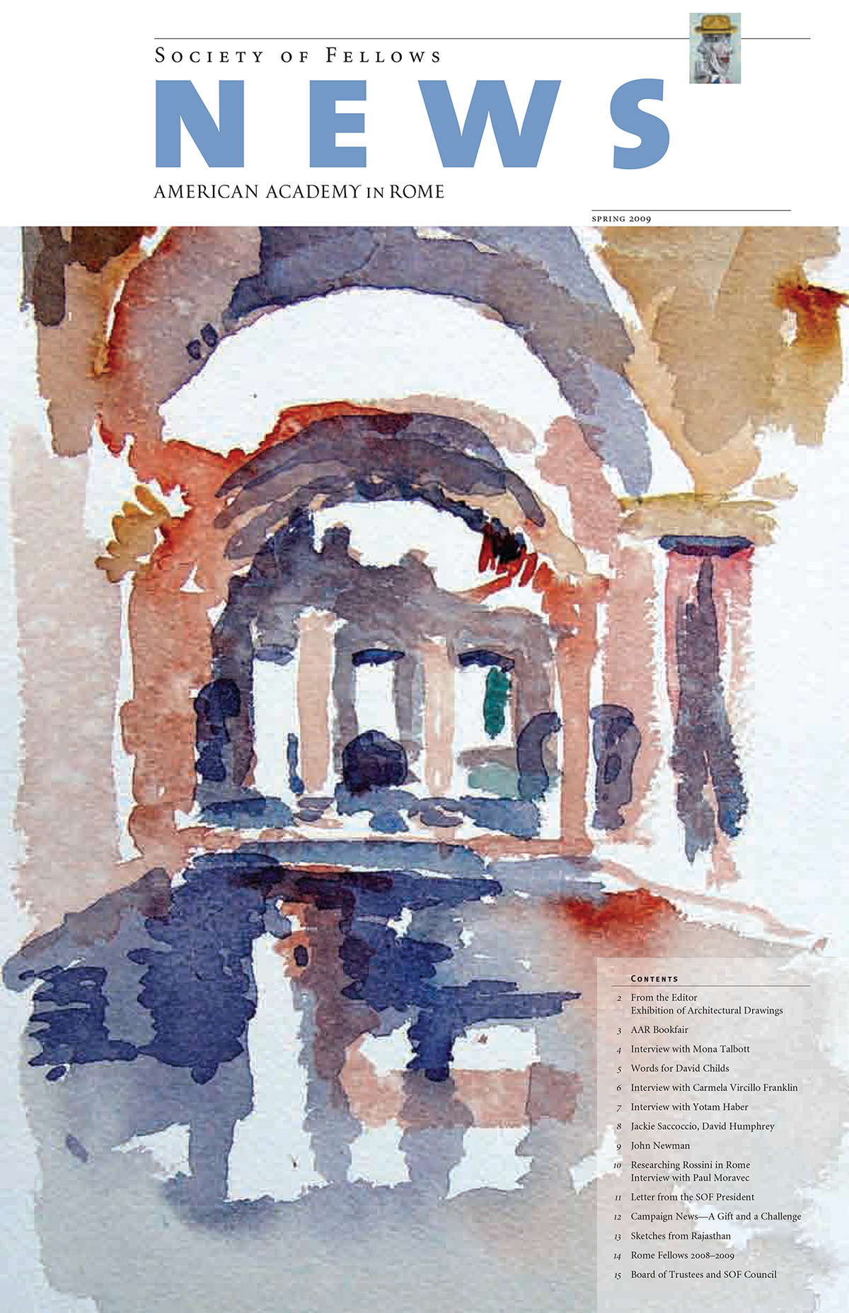 Cover of the Spring 2009 issue of Society of Fellows News