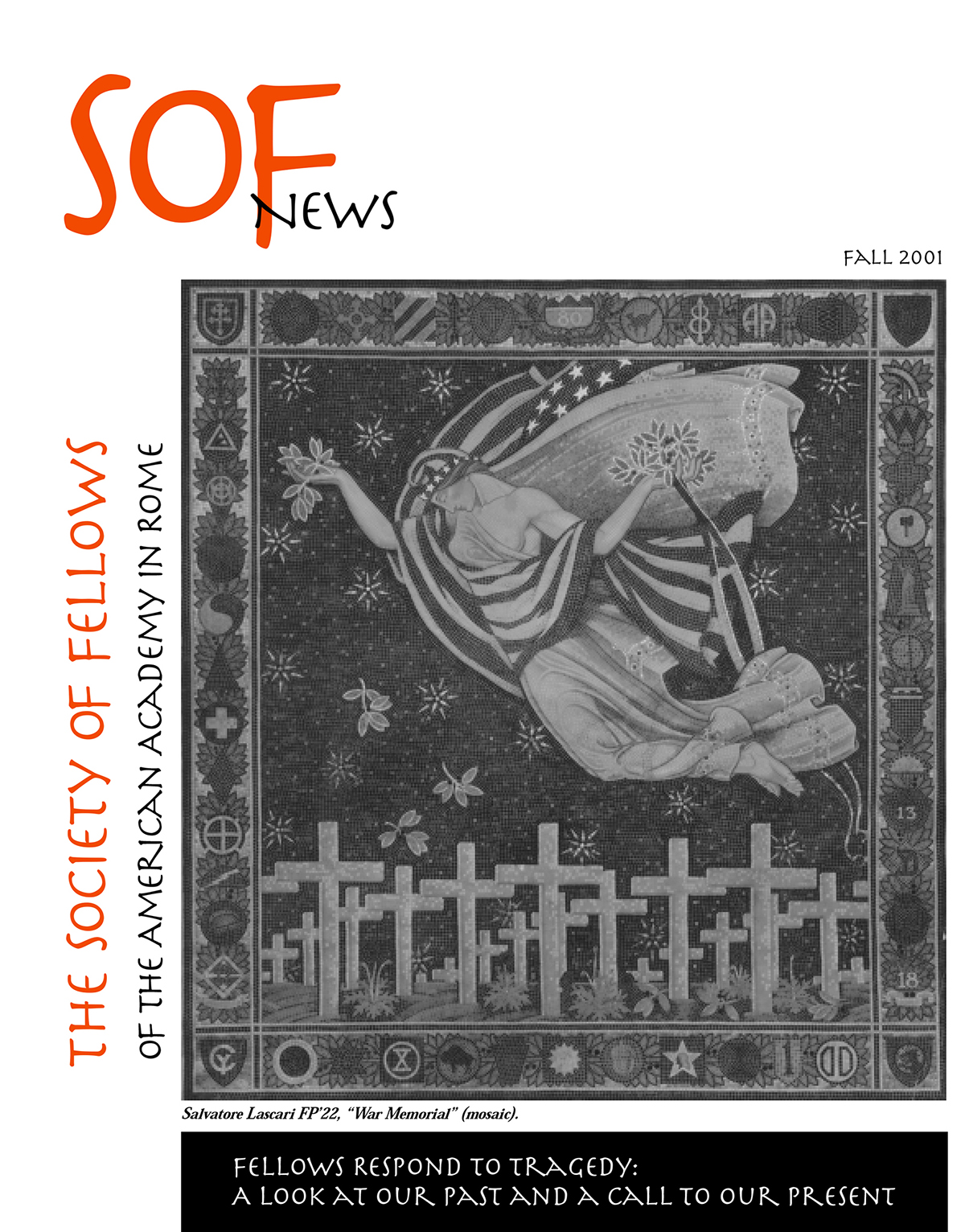 Cover of the Fall 2001 issue of SOF News