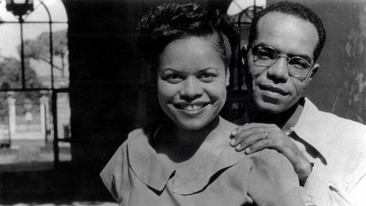 Black and white photograph of Ulysses Kay and his wife Barbara at the Academy in the early 1950s