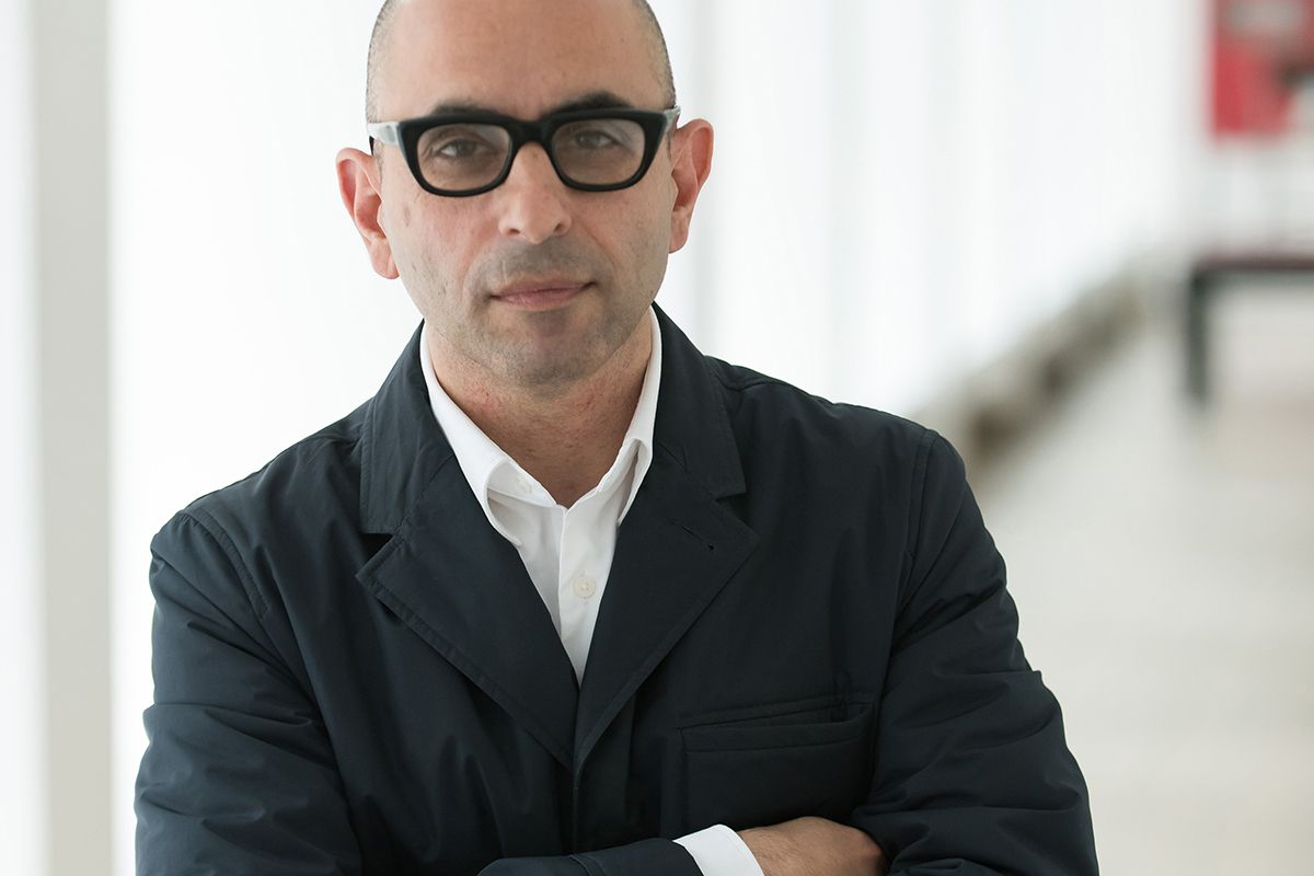 Color photograph of Nader Tehrani showing his head and torso