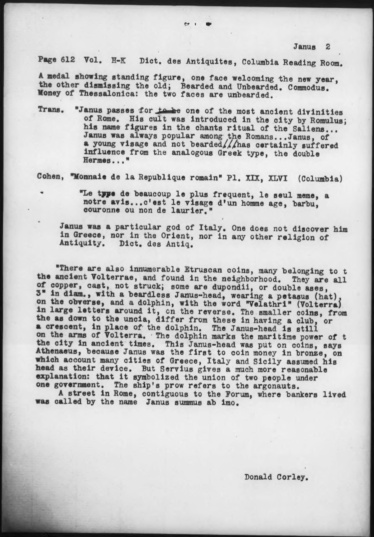 Digital scan of a typed letter with handwritten annotations