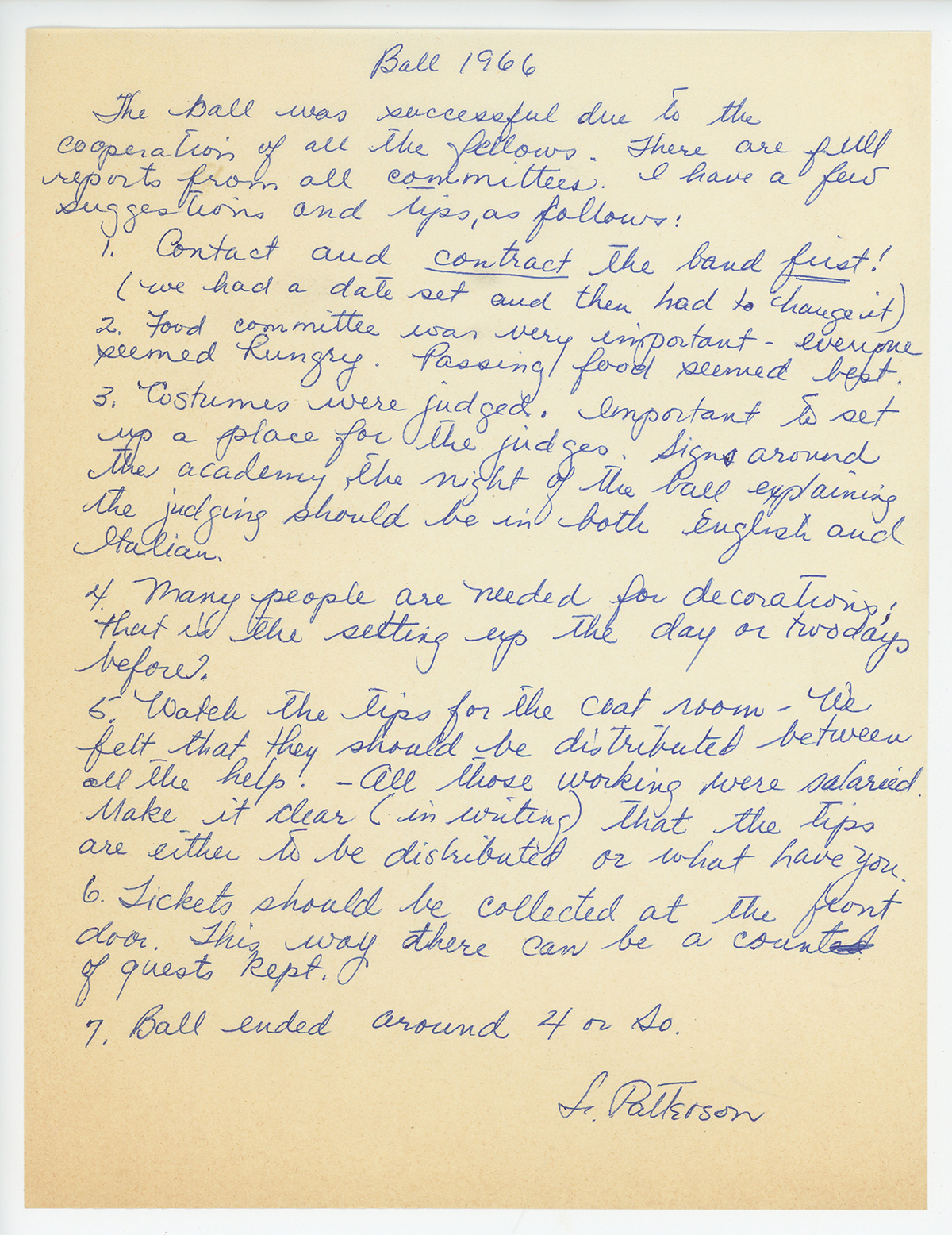 Color scan of a handwritten letter with cursive writing in blue ink