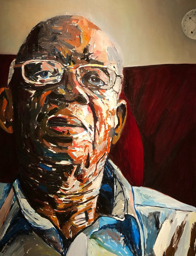 Painted portrait of a man