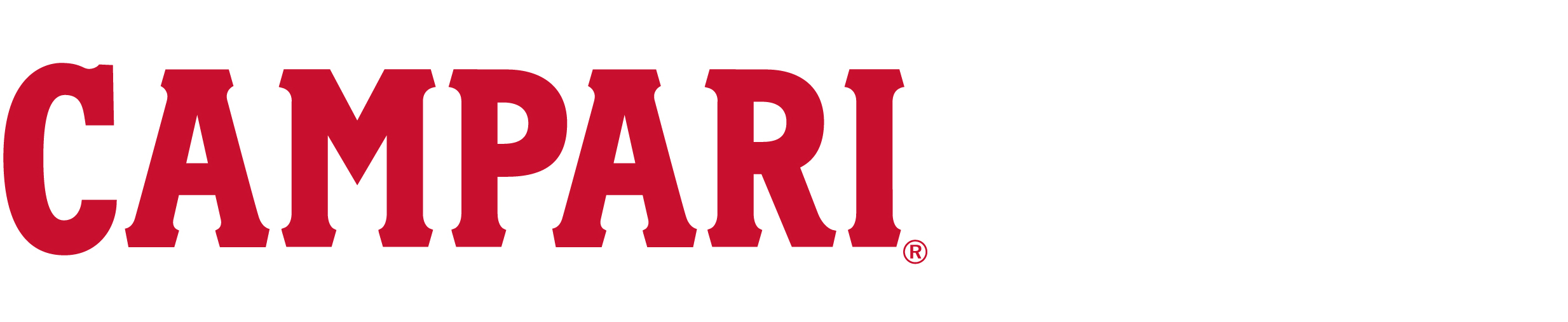 Red letters spelling the word CAMPARI