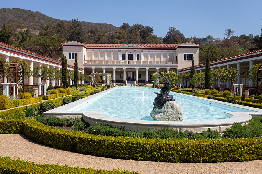 photograph of the Getty Villa in California