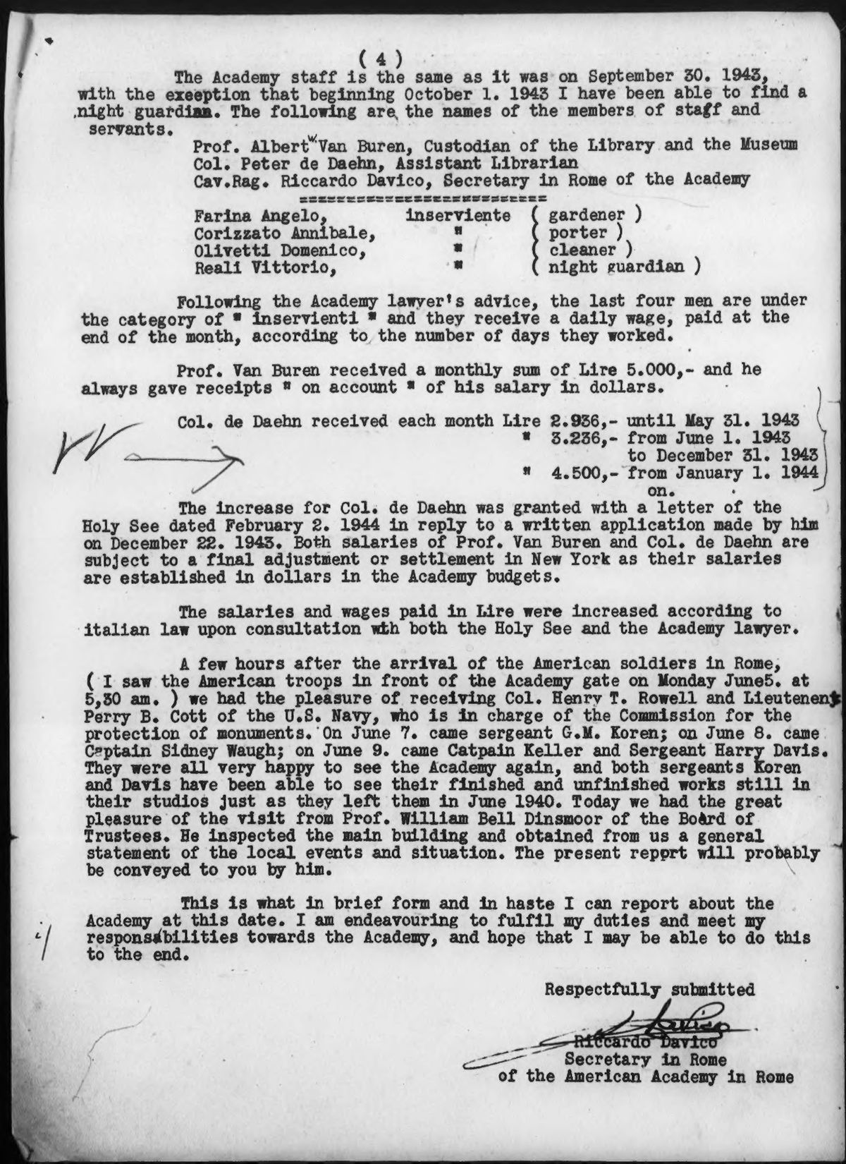 Black and white scan of a typewritten letter