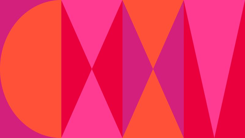 Graphic logo for the 125th Anniversary New York Gala with pink, orange, and red colors