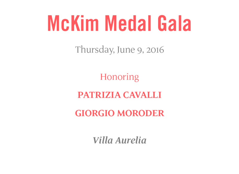 2016 McKim Medal Gala 