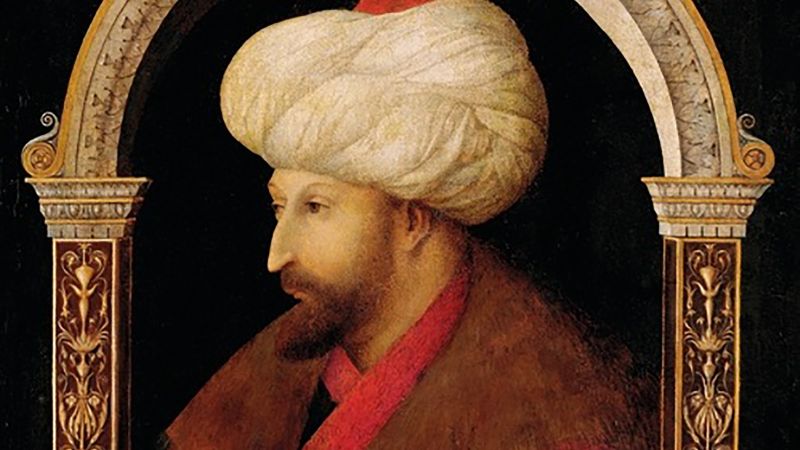 Detail of the cover of Elizabeth Rodini's new book on a Gentile Bellini portrait