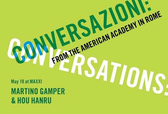 Martino Gamper and Hou Hanru