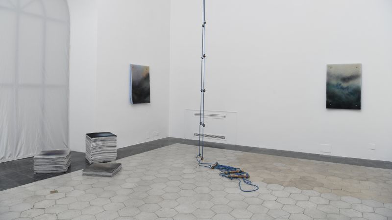 Installation view of two sculptures by Corinna Gosmaro at AAR
