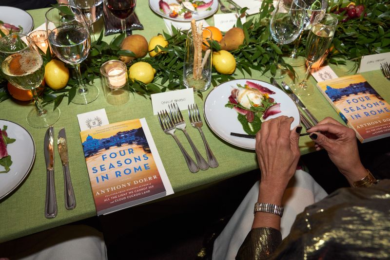 ‘Four Seasons in Rome’ (Scribner Book Company), a gift for guests from Honoree Anthony Doerr (2005 Fellow, 2019 Resident). 