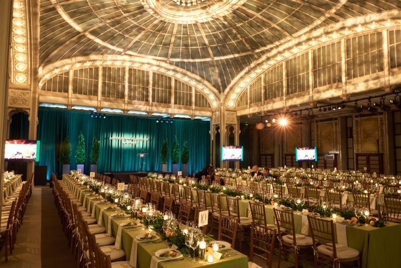 Dinner at the Bartos Forum, New York Public Library. 