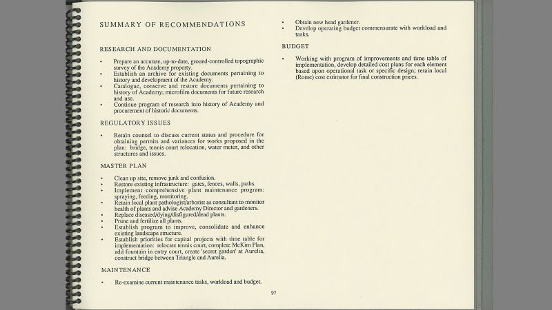 Color digital scan of a page of a printed report, with black letters on a white page