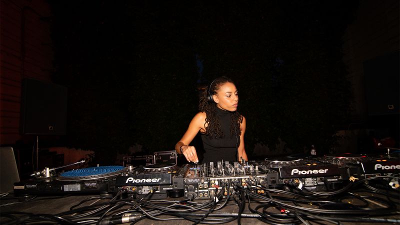 Photo of a female DJ