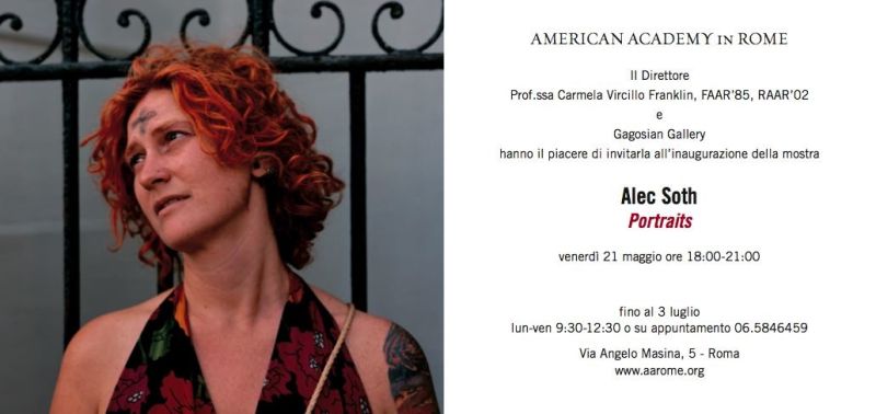 In Rome, 'Portraits' Exhibition of Photographer Alec Soth Opens at the AAR 21 May