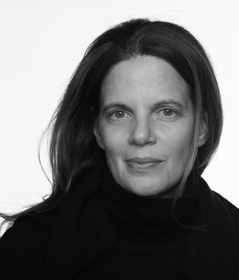 Black and white portrait of the head and shoulders of Mary Ellen Carroll
