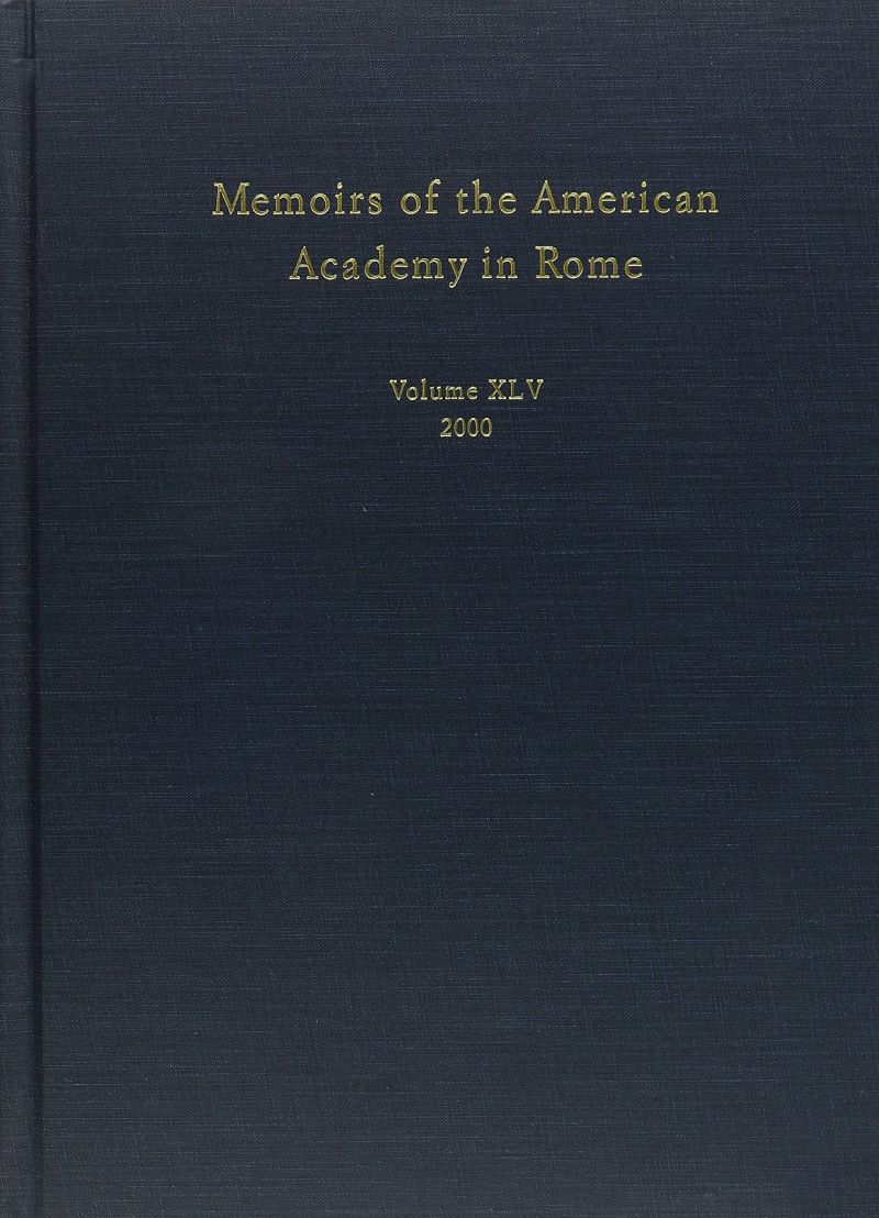 Memoirs Volume 45 - book cover