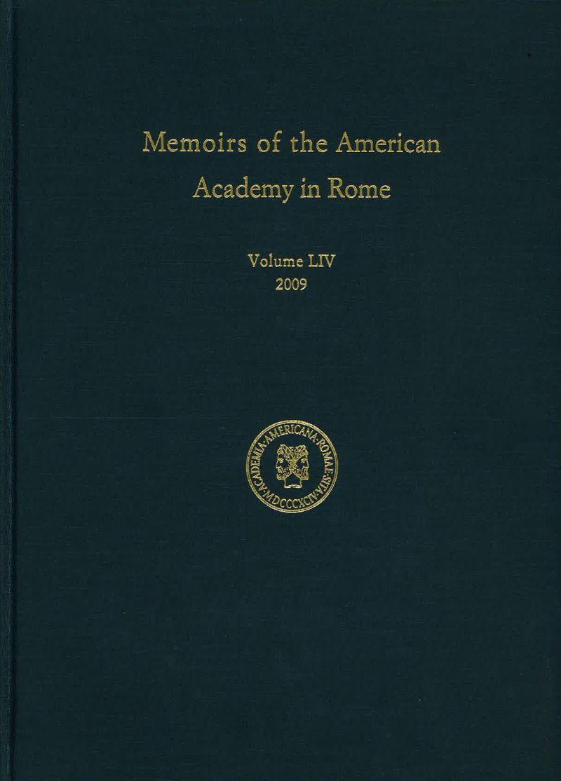 Memoirs volume 54 - book cover