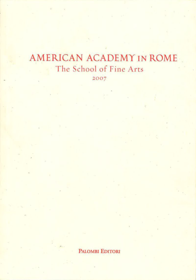 School of Fine Arts 2007 - book cover