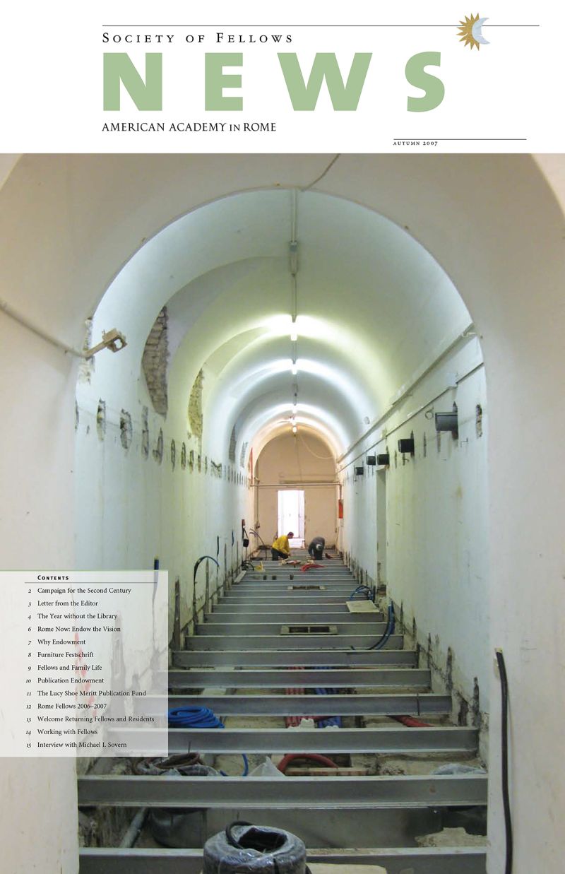 Cover of the Autumn 2007 issue of Society of Fellows News
