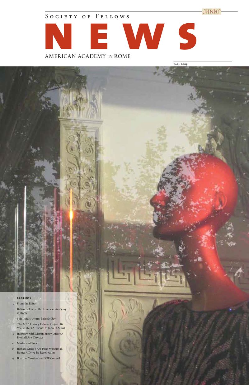 Cover of the fall 2009 issue of Society of Fellows News